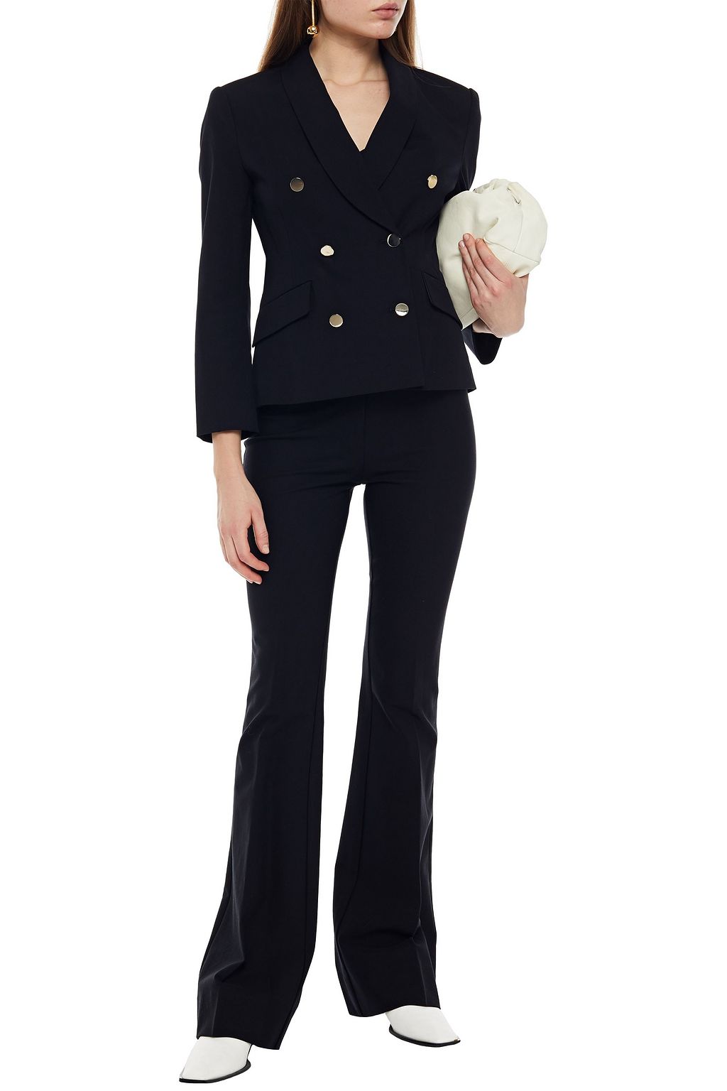 DEREK LAM 10 CROSBY Double-breasted stretch-cotton twill blazer