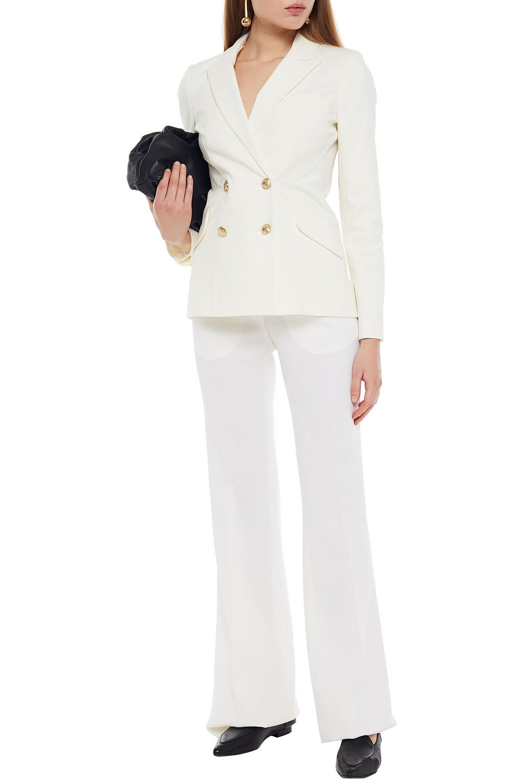 DEREK LAM 10 CROSBY Double-breasted stretch-cotton twill blazer
