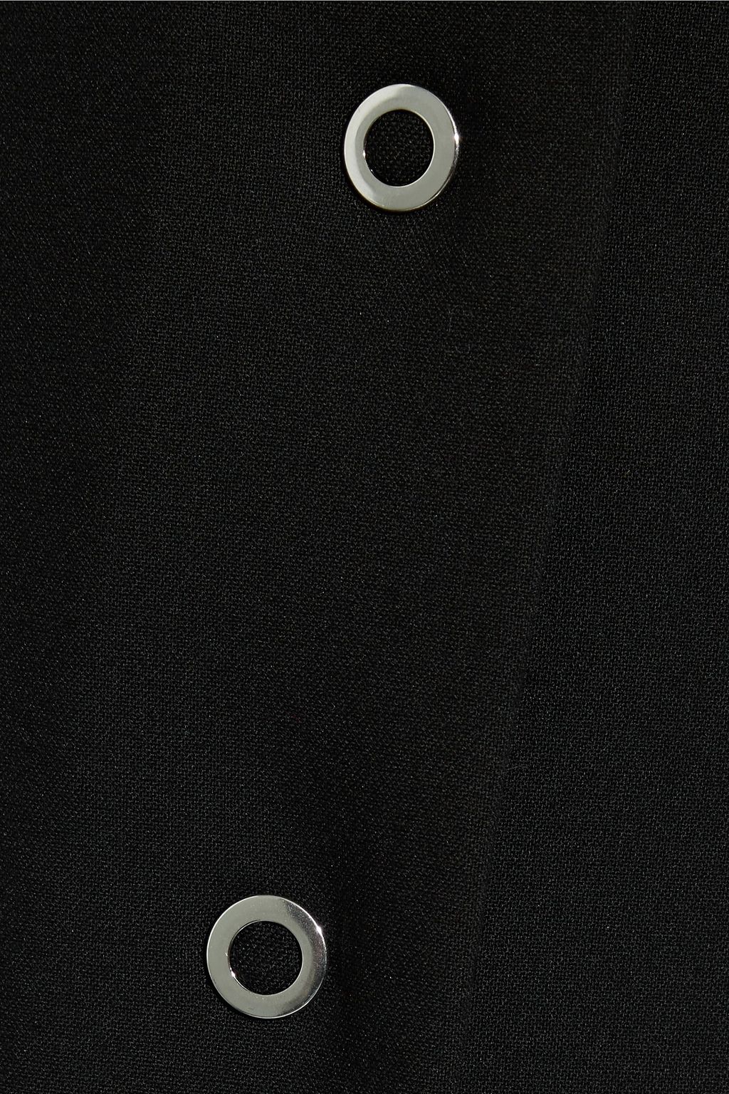 JUST CAVALLI Asymmetric snap-detailed stretch-cady mini skirt