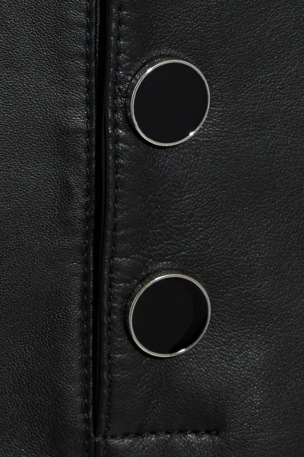 JUST CAVALLI Monogram-trimmed leather skirt