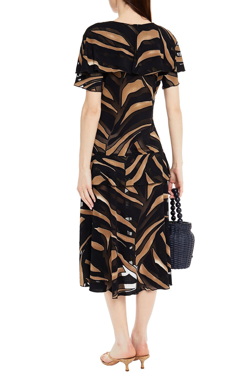 LISA MARIE FERNANDEZ Sanja layered burnout-chiffon dress