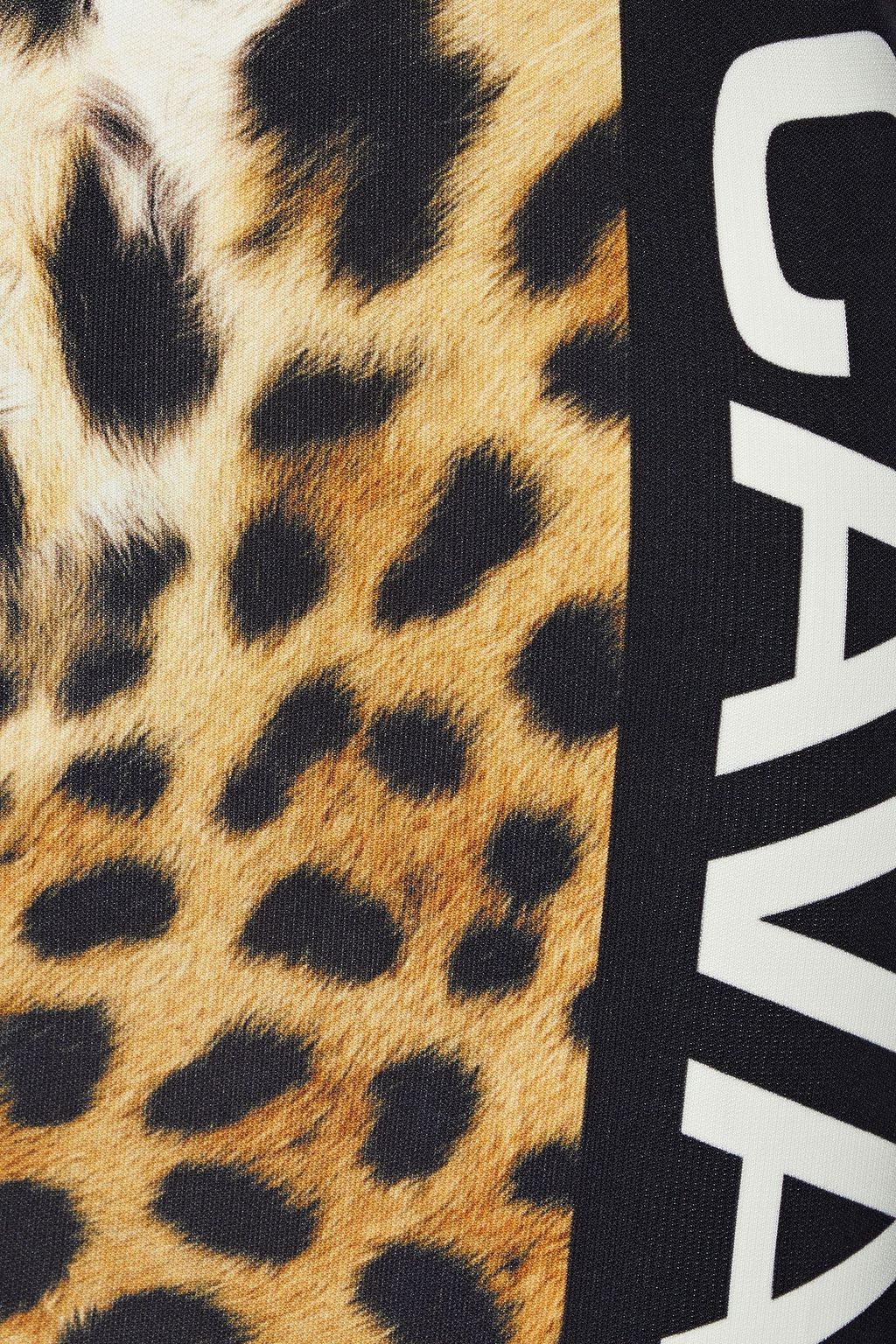 JUST CAVALLI Printed stretch-crepe mini dress