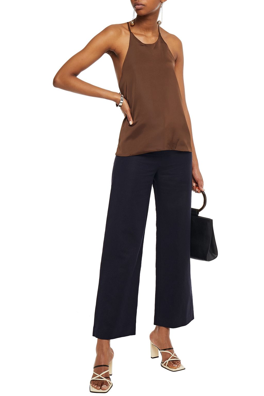 LVIR Linen and cotton-blend wide-leg pants