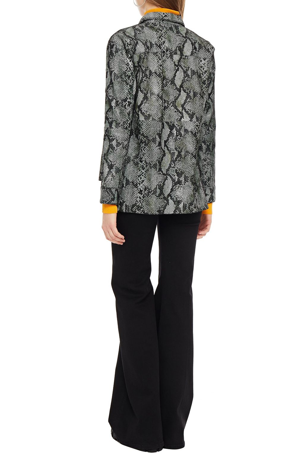 STAND STUDIO Snake-effect leather shirt