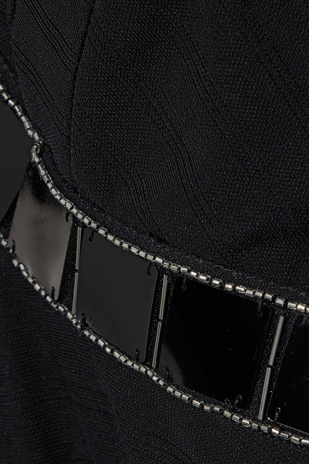 JUST CAVALLI Asymmetric embellished jacquard halterneck mini dress