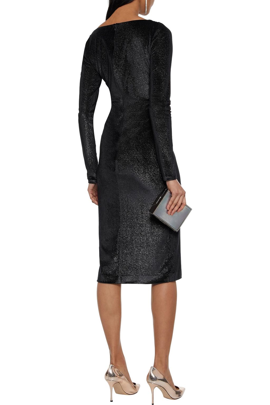 JUST CAVALLI Metallic velvet dress