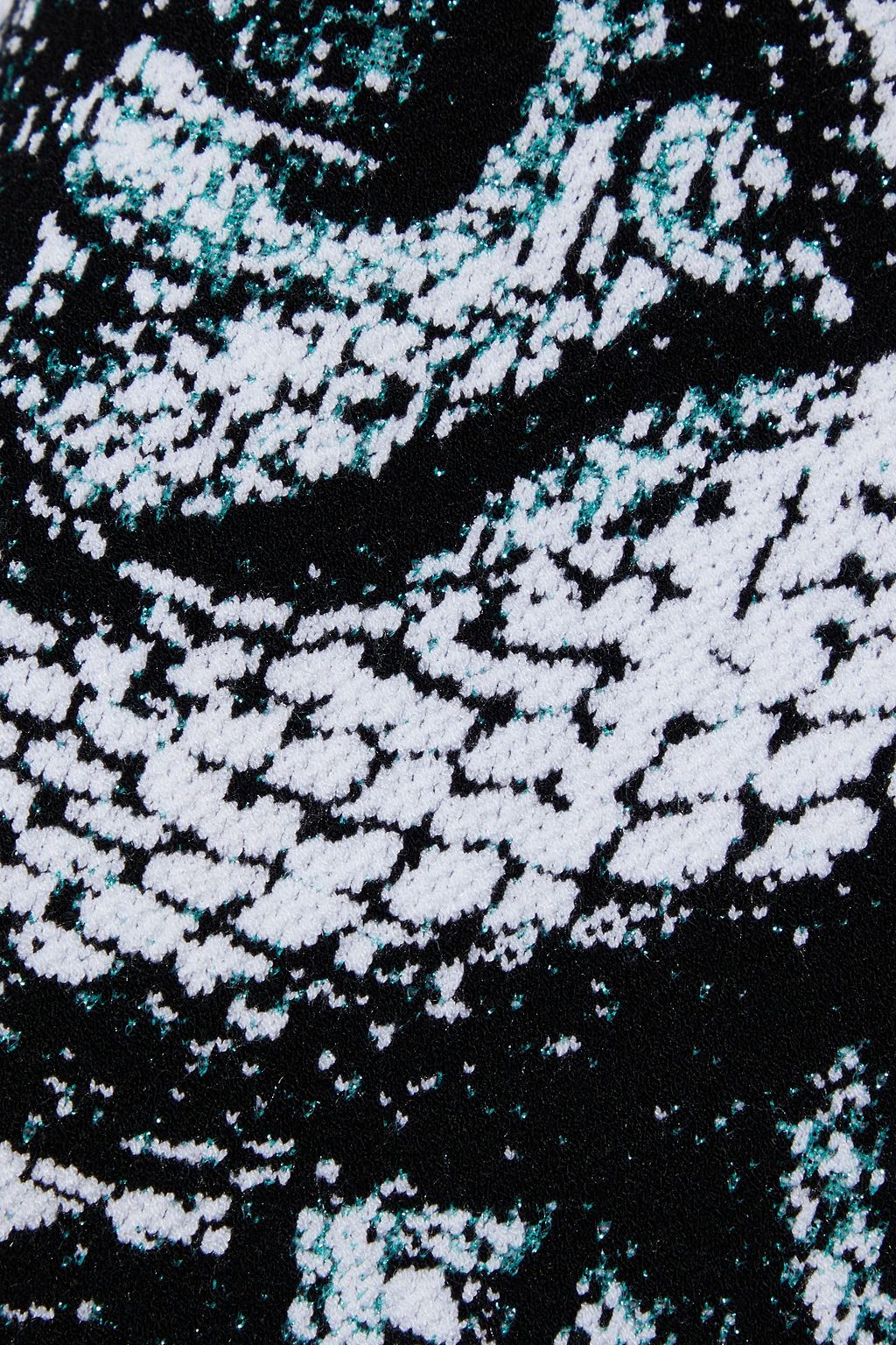 JUST CAVALLI Metallic jacquard-knit turtleneck sweater