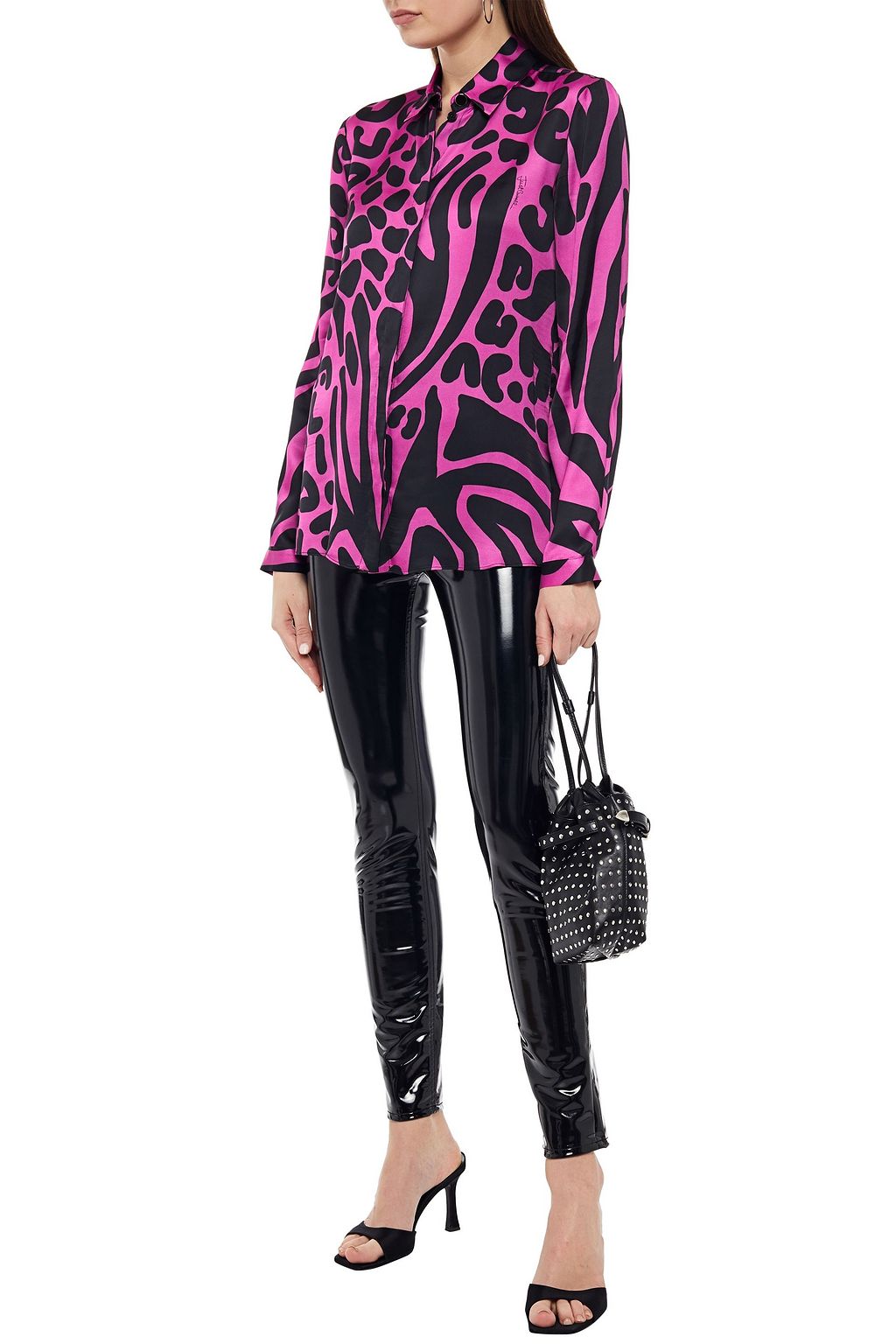 JUST CAVALLI Printed satin shirt