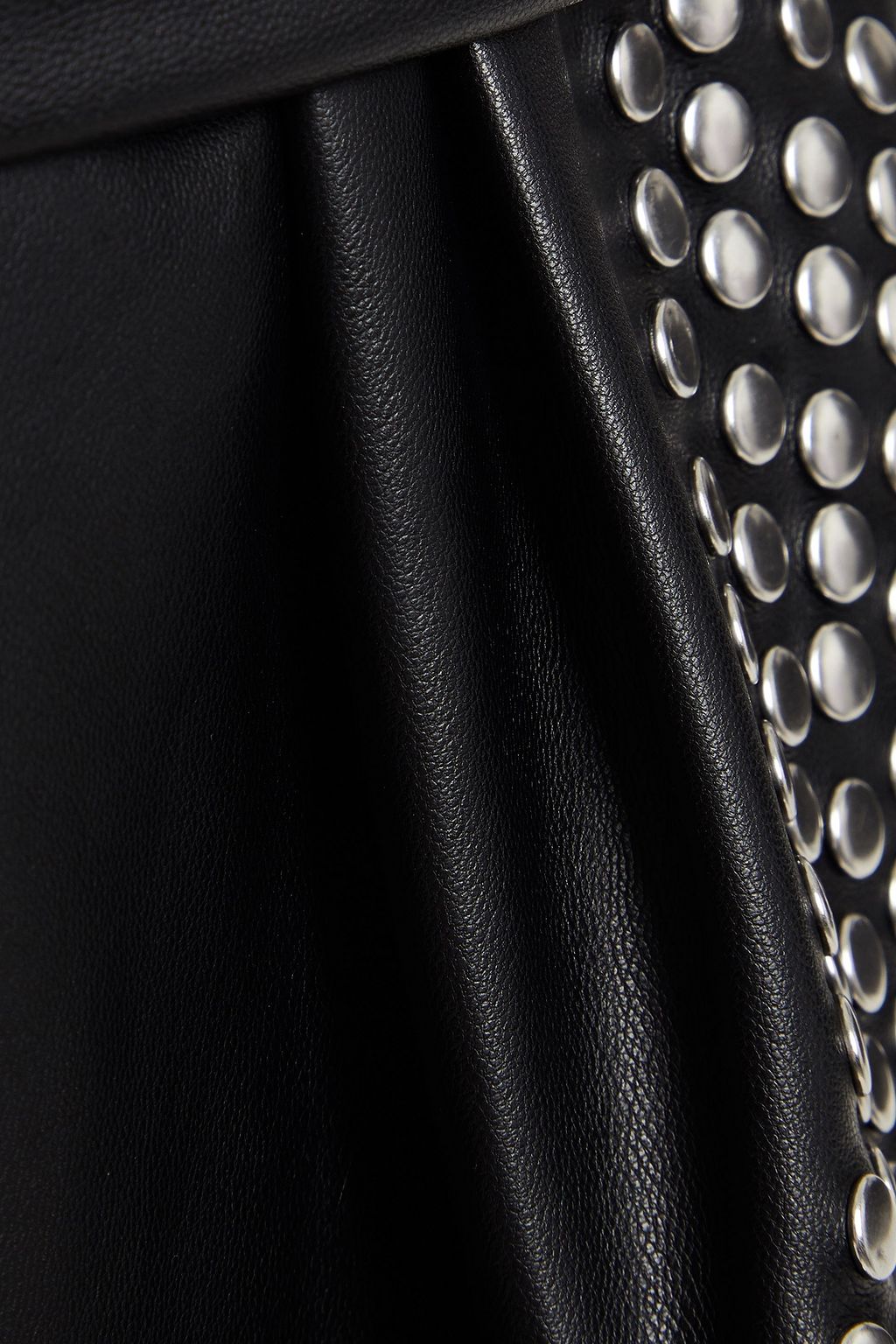 ALEXANDER WANG Skirt-effect studded faux leather shorts