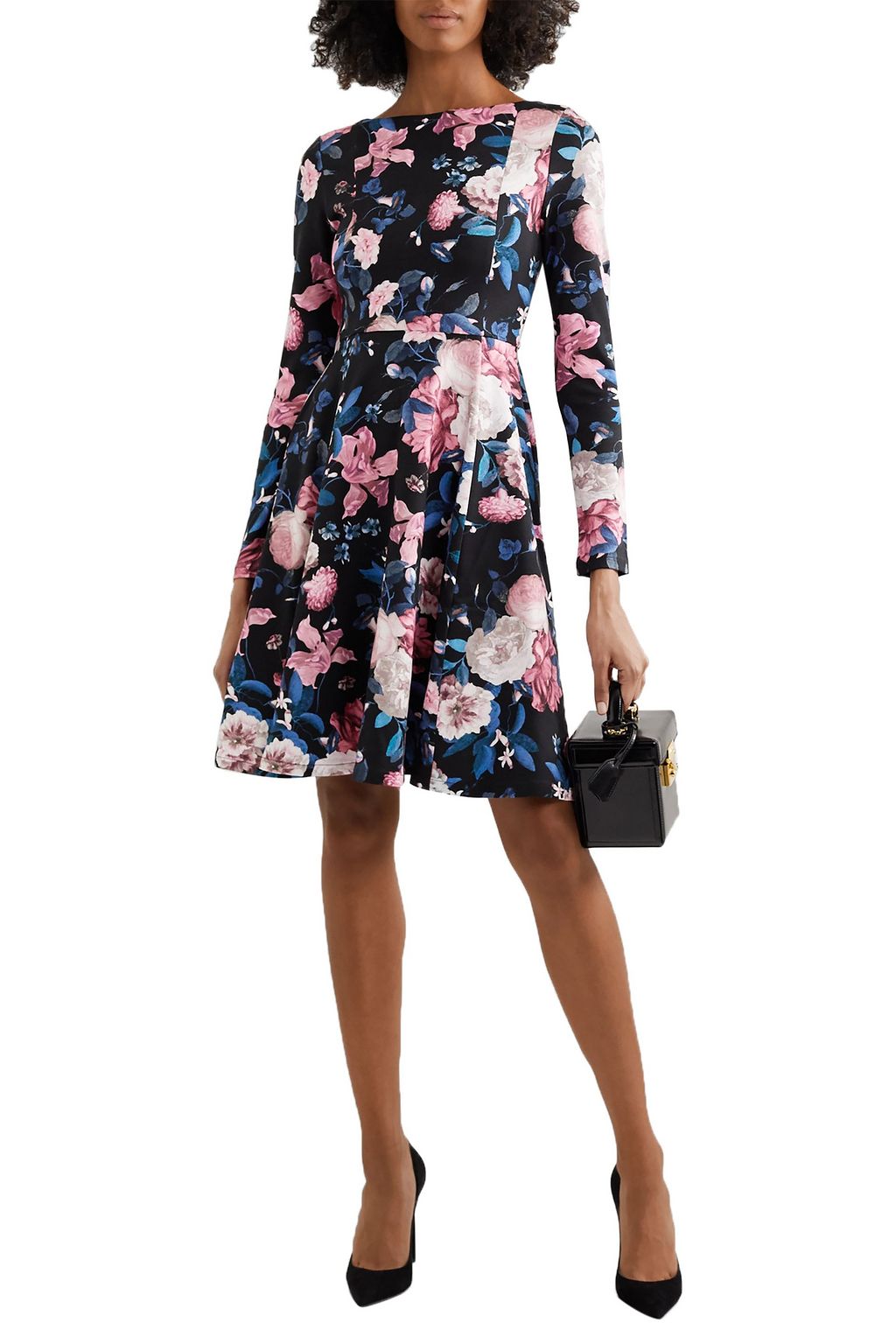 ERDEM Martina floral-print ponte mini dress