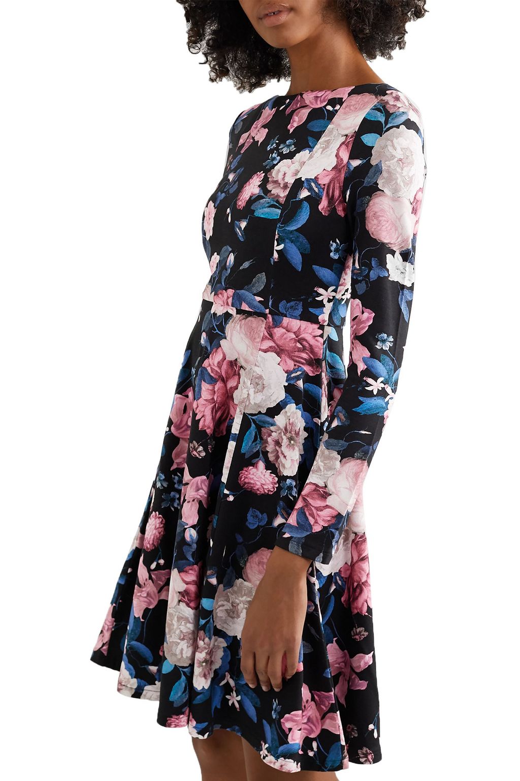 ERDEM Martina floral-print ponte mini dress