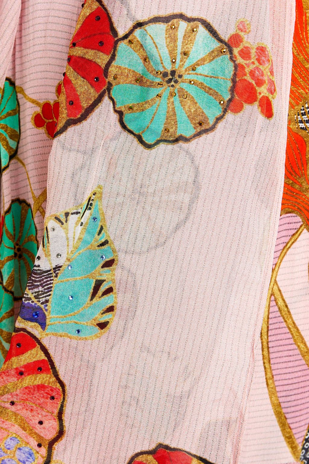 CAMILLA Crystal-embellished printed silk crepe de chine maxi wrap dress