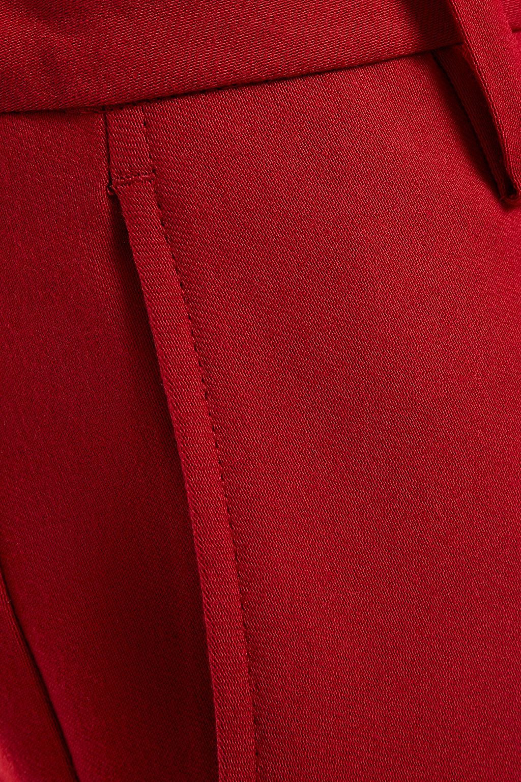 JUST CAVALLI Jacquard-trimmed stretch-twill flared pants