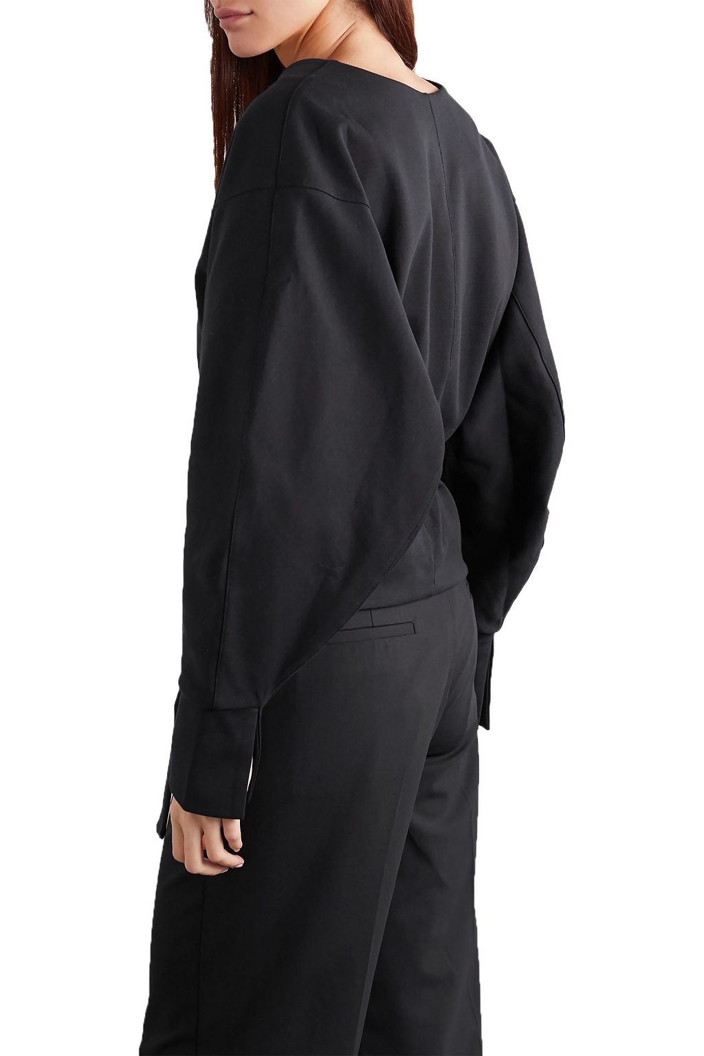 BITE STUDIOS Organic cotton-blend jersey wrap top