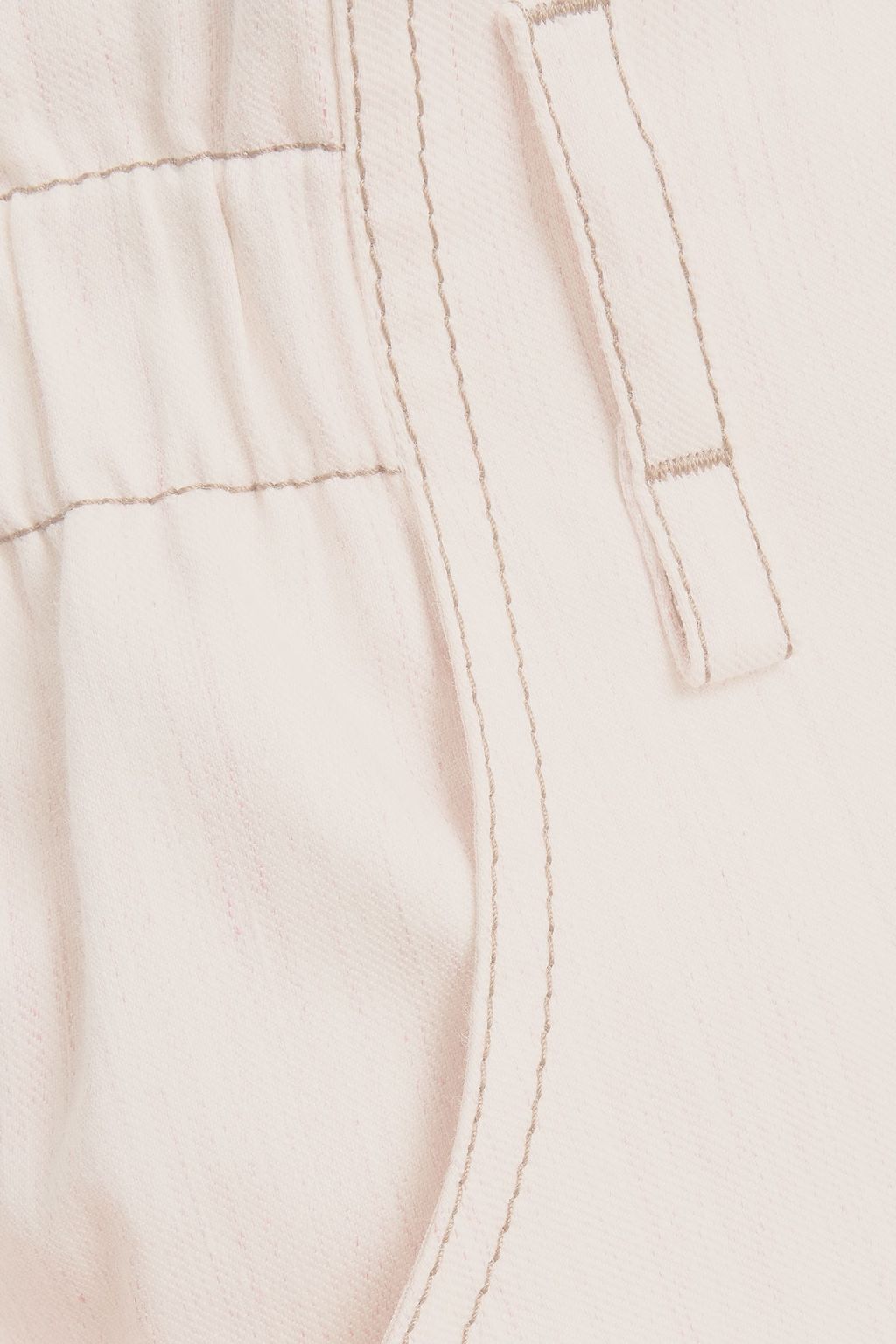 PUCCI Cropped stretch linen and cotton-blend straight-leg pants