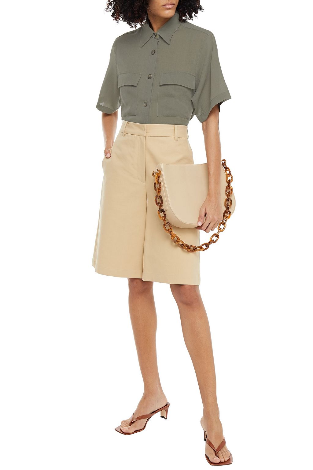 LVIR Wool-blend voile shirt