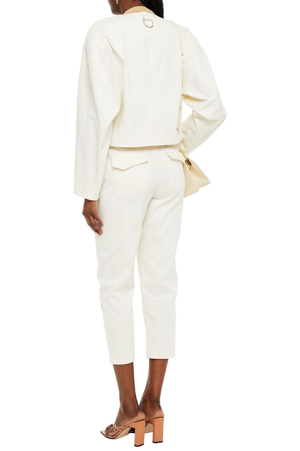 TIBI Cropped cotton-blend twill tapered pants
