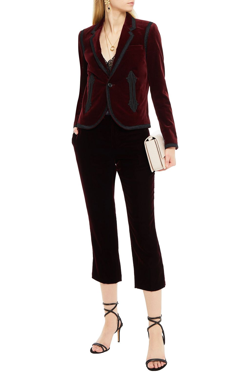 SAINT LAURENT Cotton-velvet blazer