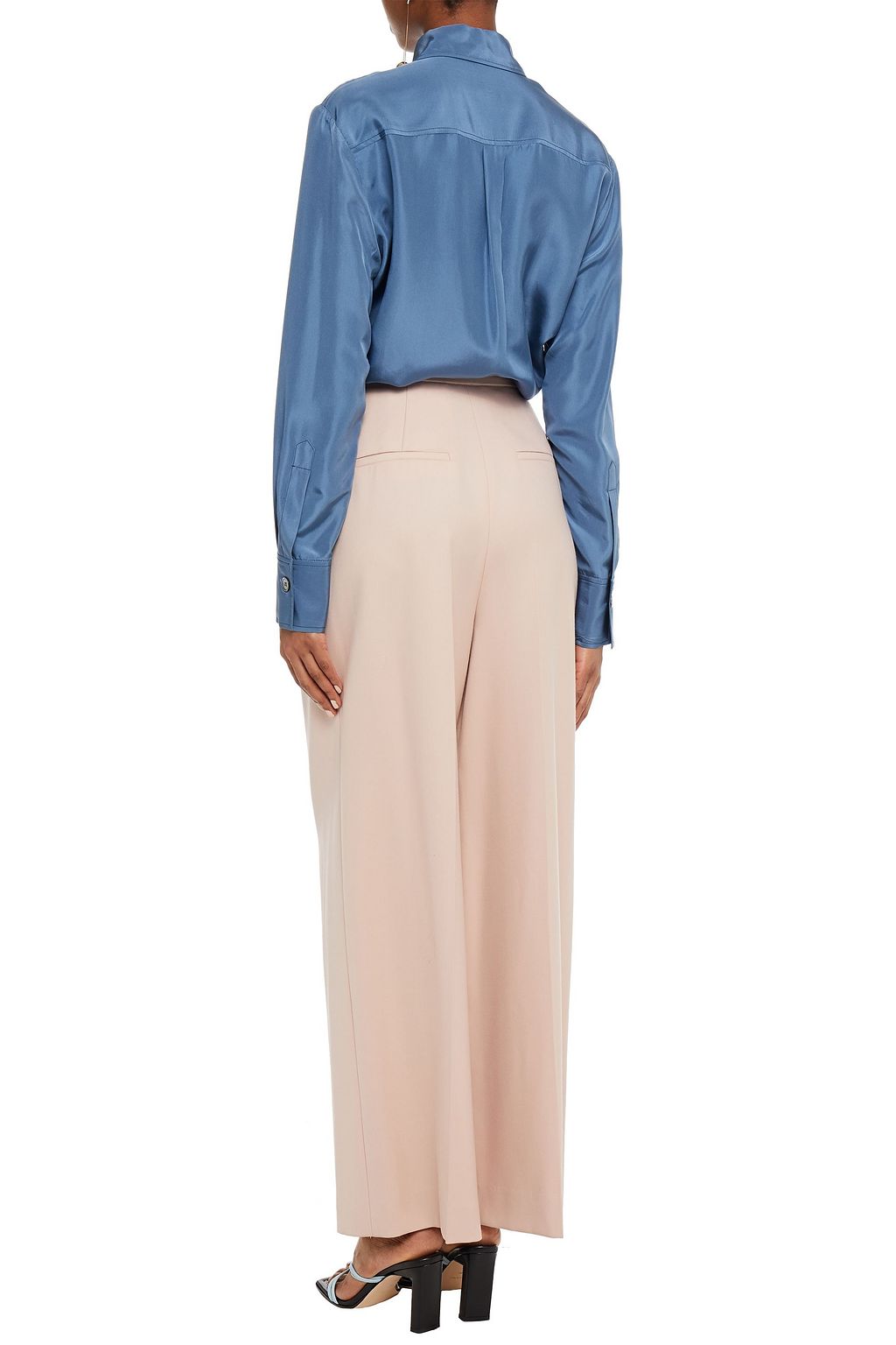 LVIR Pleated wool-twill wide-leg pants