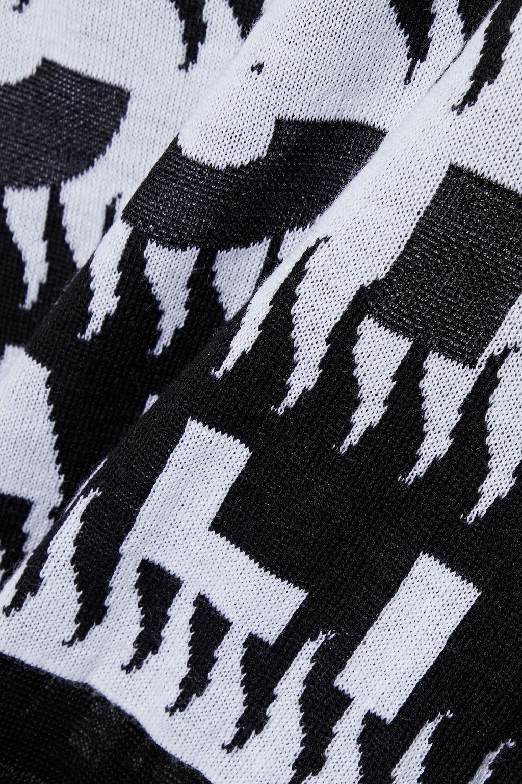 JUST CAVALLI Burnout-effect jacquard-knit sweater