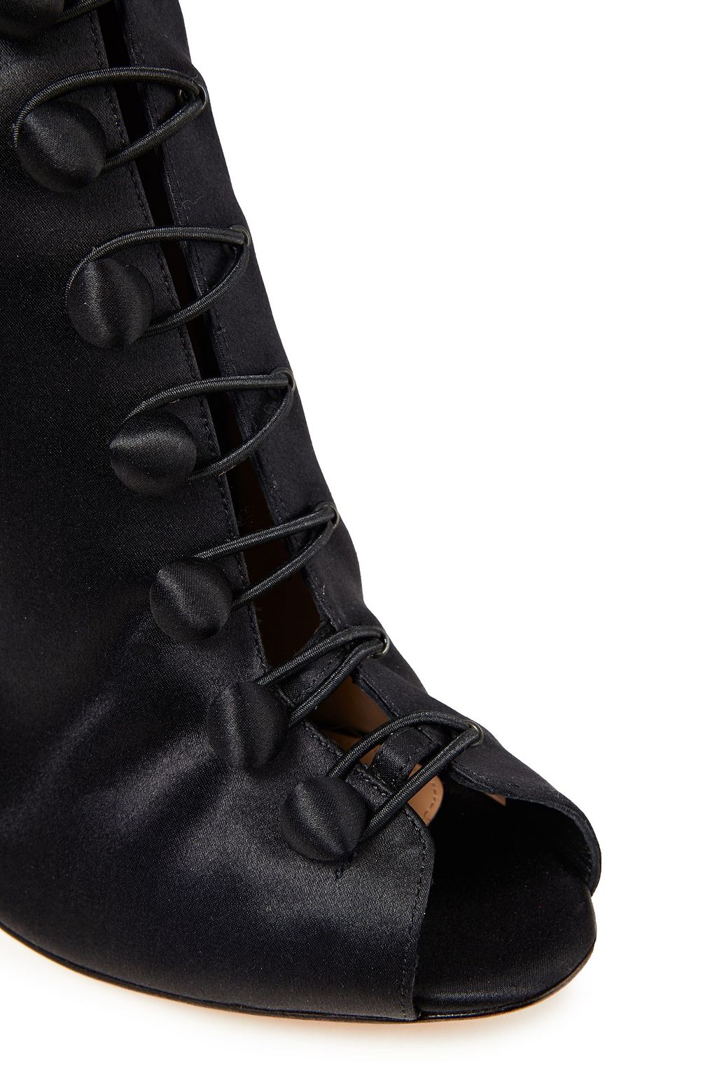 GIANVITO ROSSI Gathered satin over-the-knee boots