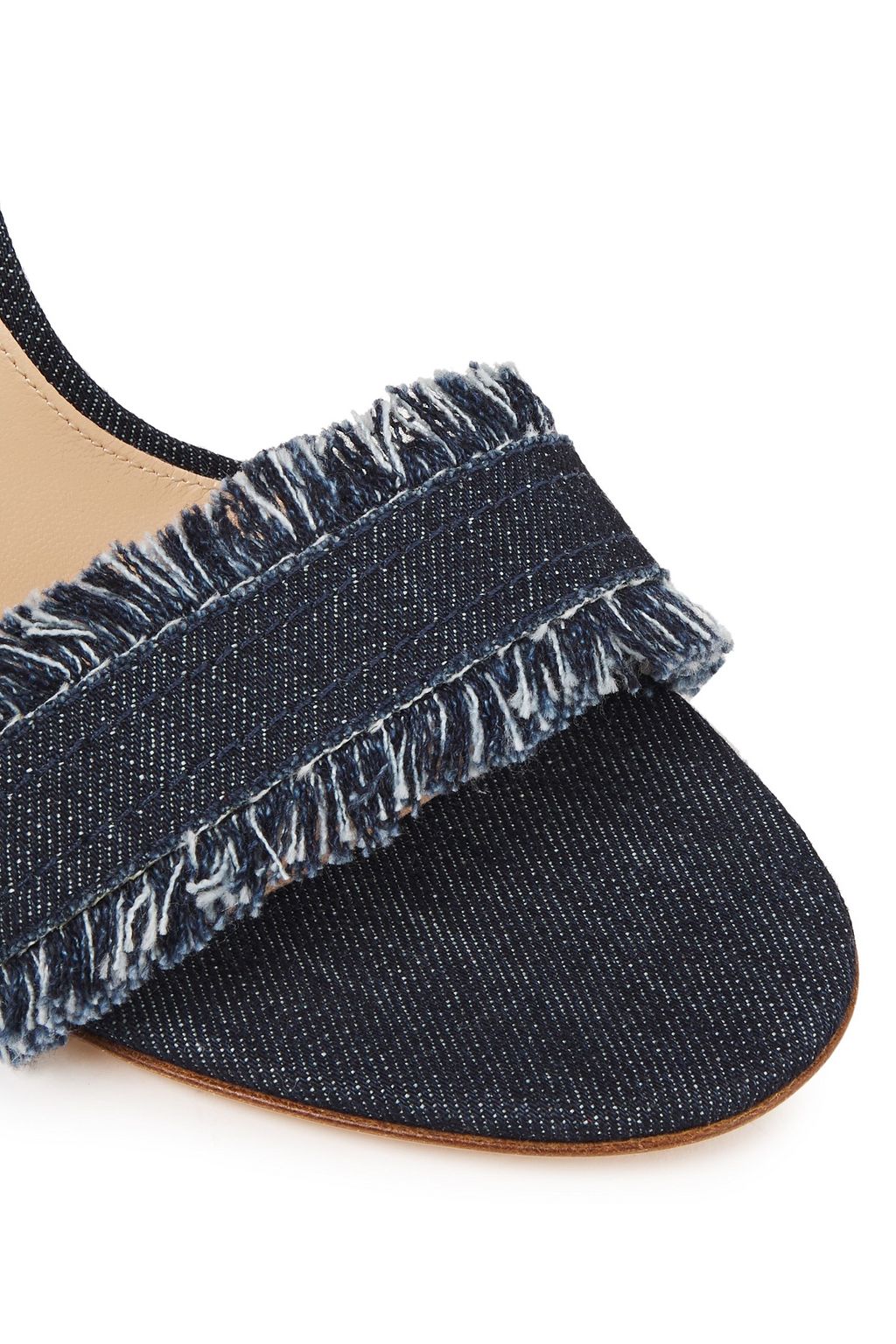 GIANVITO ROSSI Lola frayed denim sandals