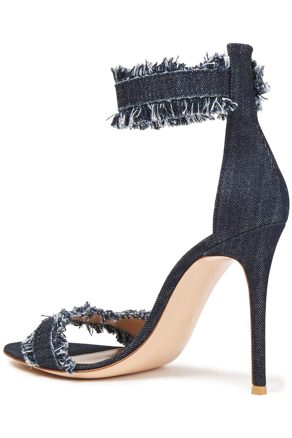 GIANVITO ROSSI Lola frayed denim sandals