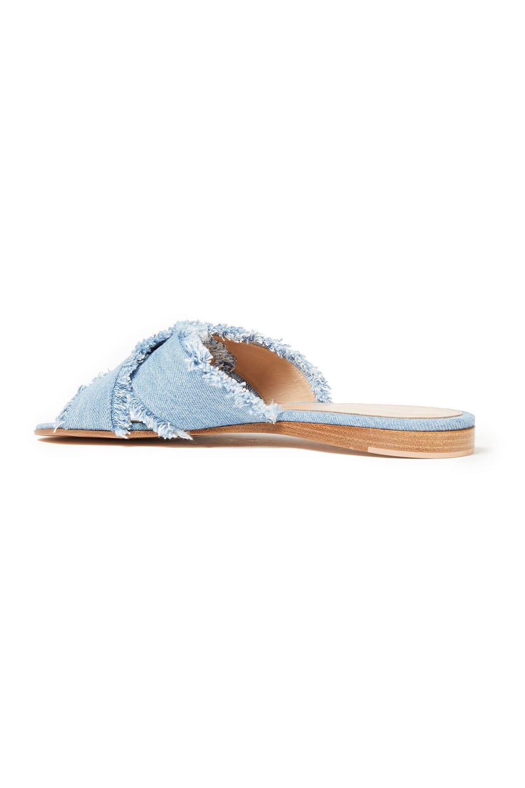 GIANVITO ROSSI Barth frayed denim sandals