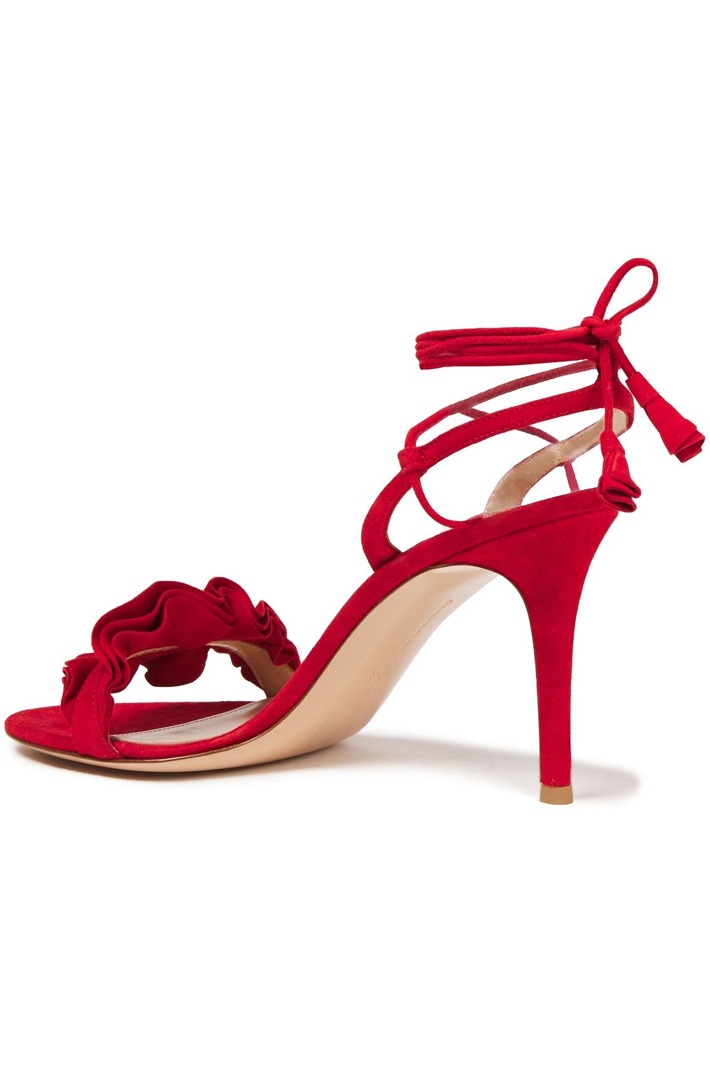 GIANVITO ROSSI Ruffled suede sandals