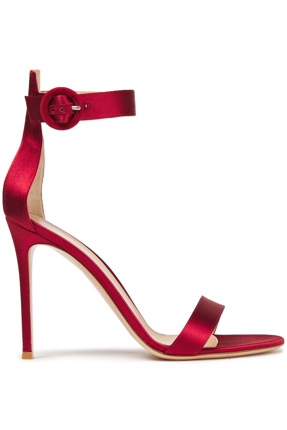 Gianvito Rossi Woman Portofino 85 Satin Sandals Crimson Size 40.5