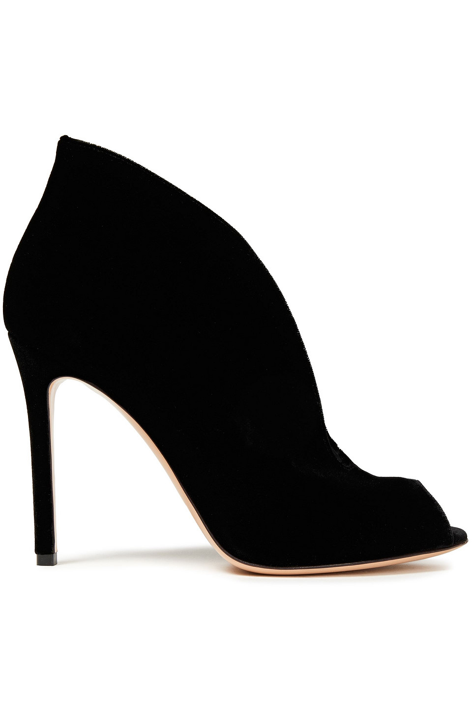 Gianvito Rossi Woman Vamp 105 Velvet Ankle Boots Black Size 37