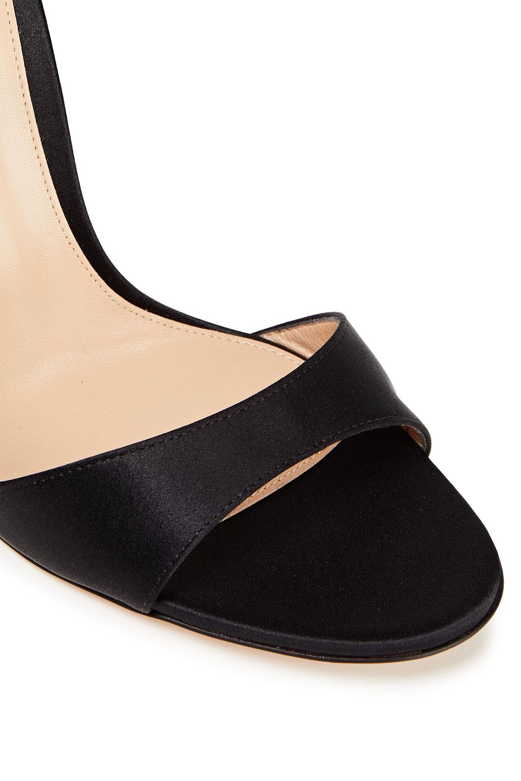 GIANVITO ROSSI Leather-trimmed satin sandals
