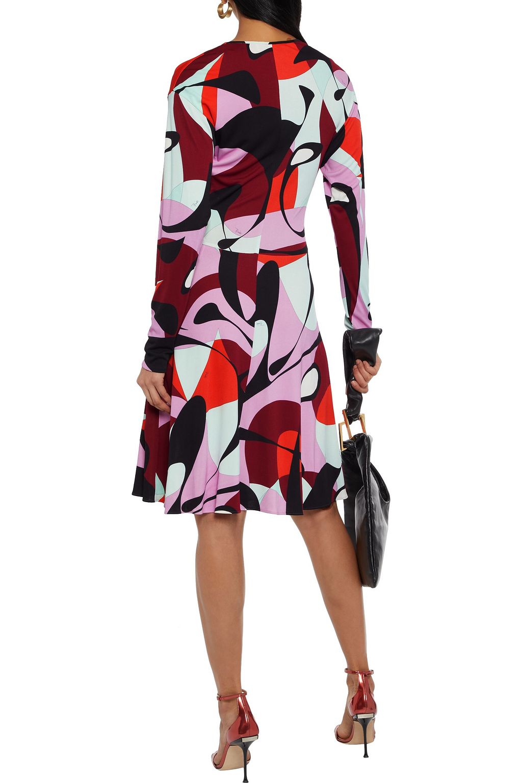 PUCCI Twist-front printed jersey dress