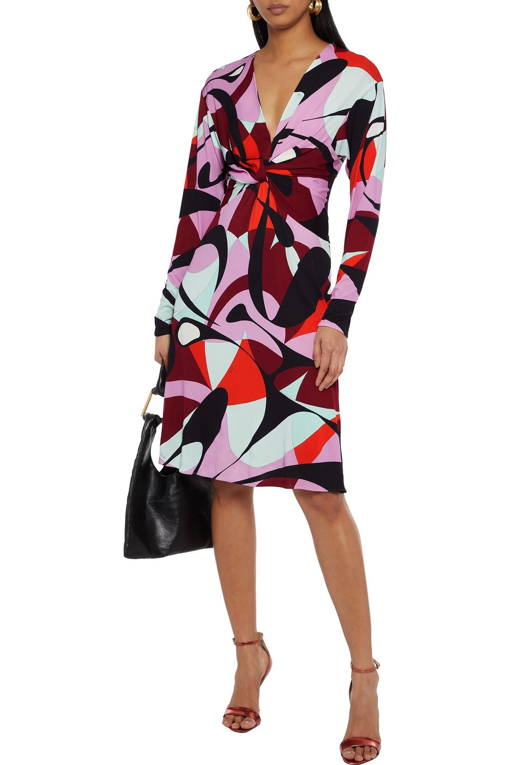 PUCCI Twist-front printed jersey dress