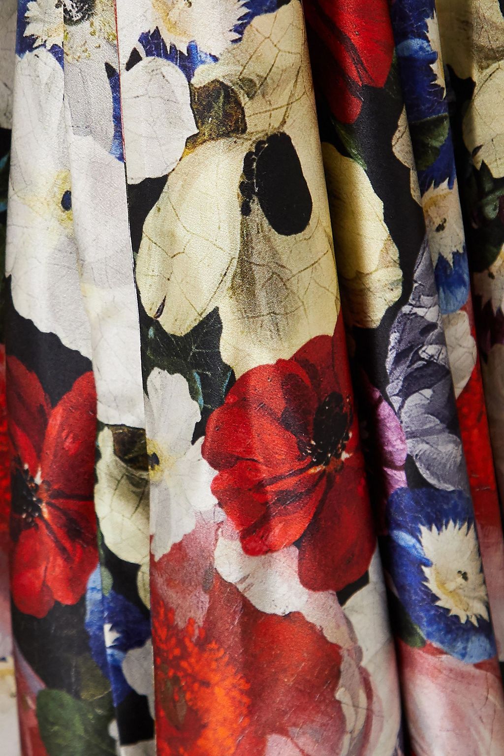 ERDEM Rozaria tie-front floral-print silk-satin midi dress