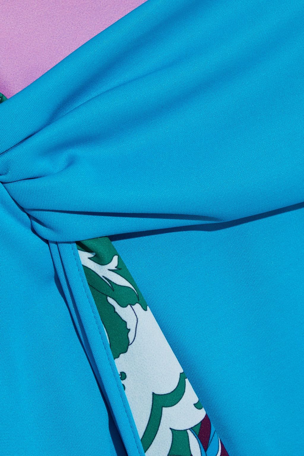 PUCCI Draped paneled printed jersey skirt