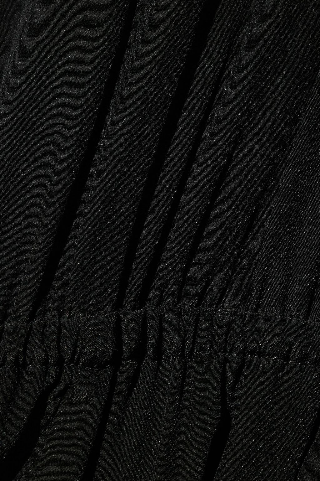 MARANT ÉTOILE Asymmetric shirred gathered silk crepe de chine midi dress