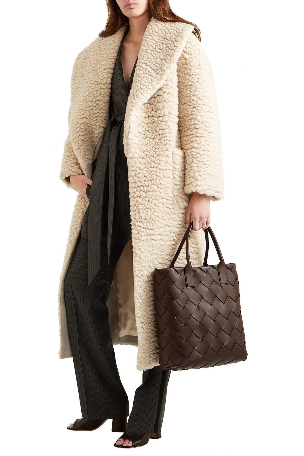 FERRAGAMO Belted cashmere and silk-blend coat
