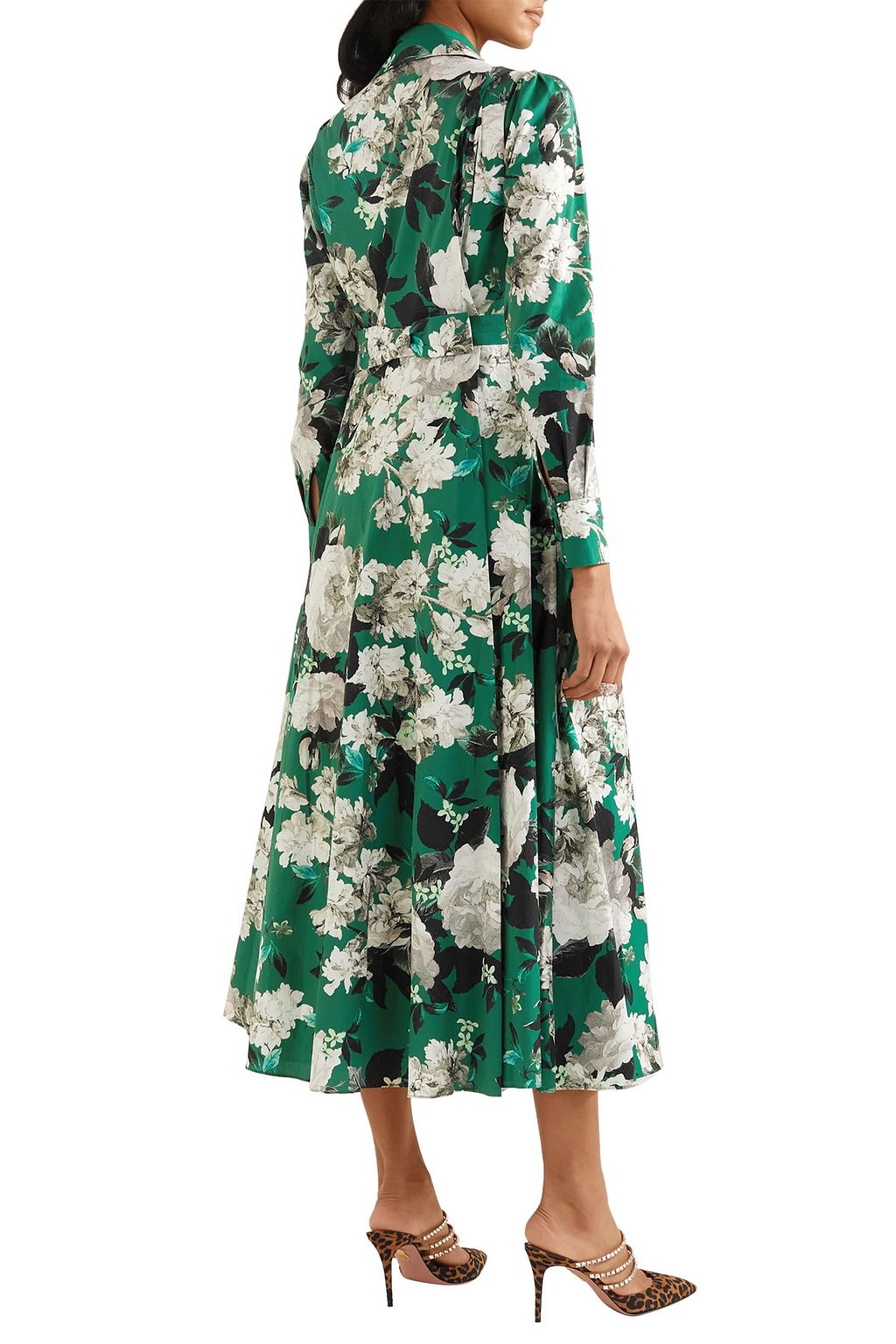 ERDEM Josianne floral-print cotton-poplin midi dress