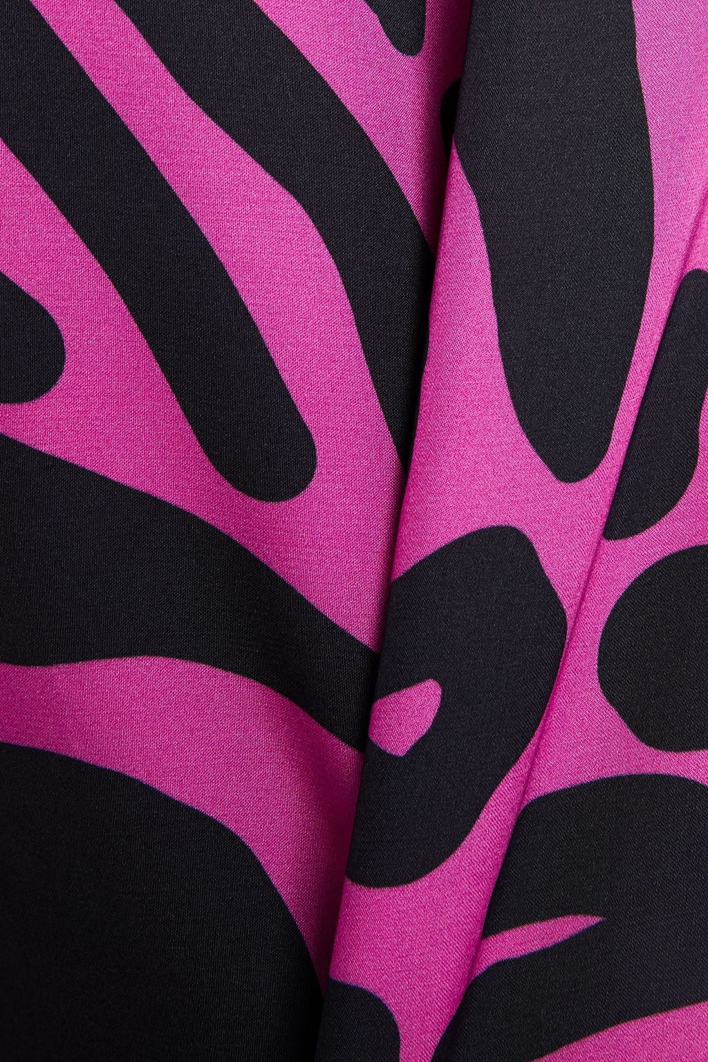 JUST CAVALLI Asymmetric printed crepe mini dress