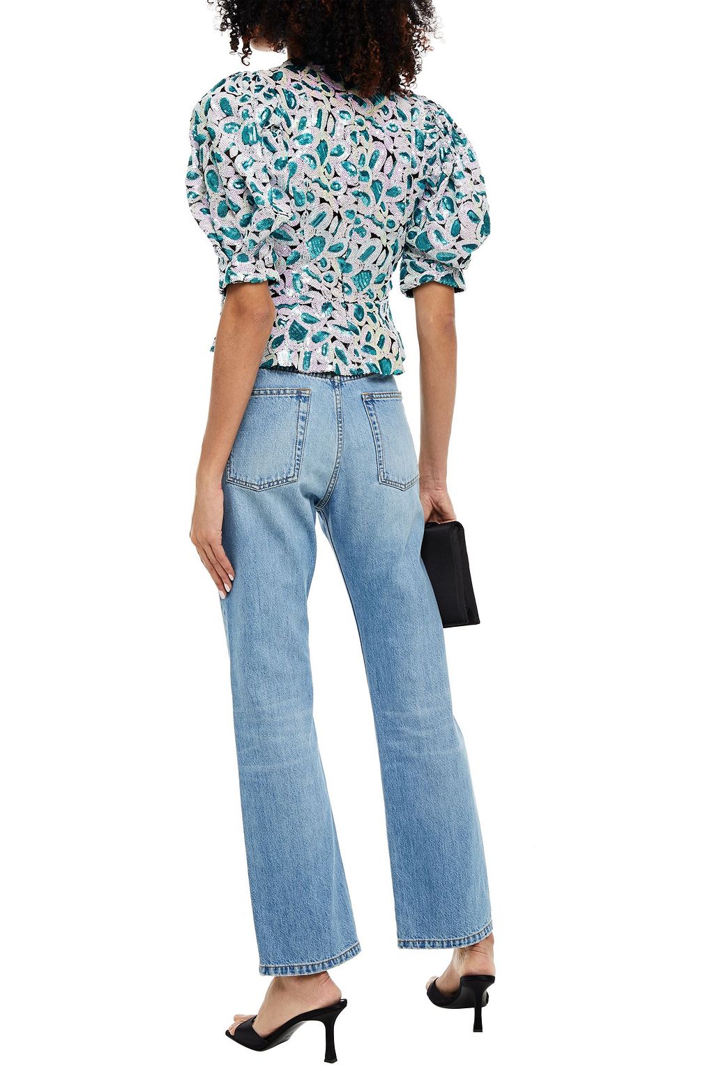 ROTATE BIRGER CHRISTENSEN Christina gathered sequined tulle top