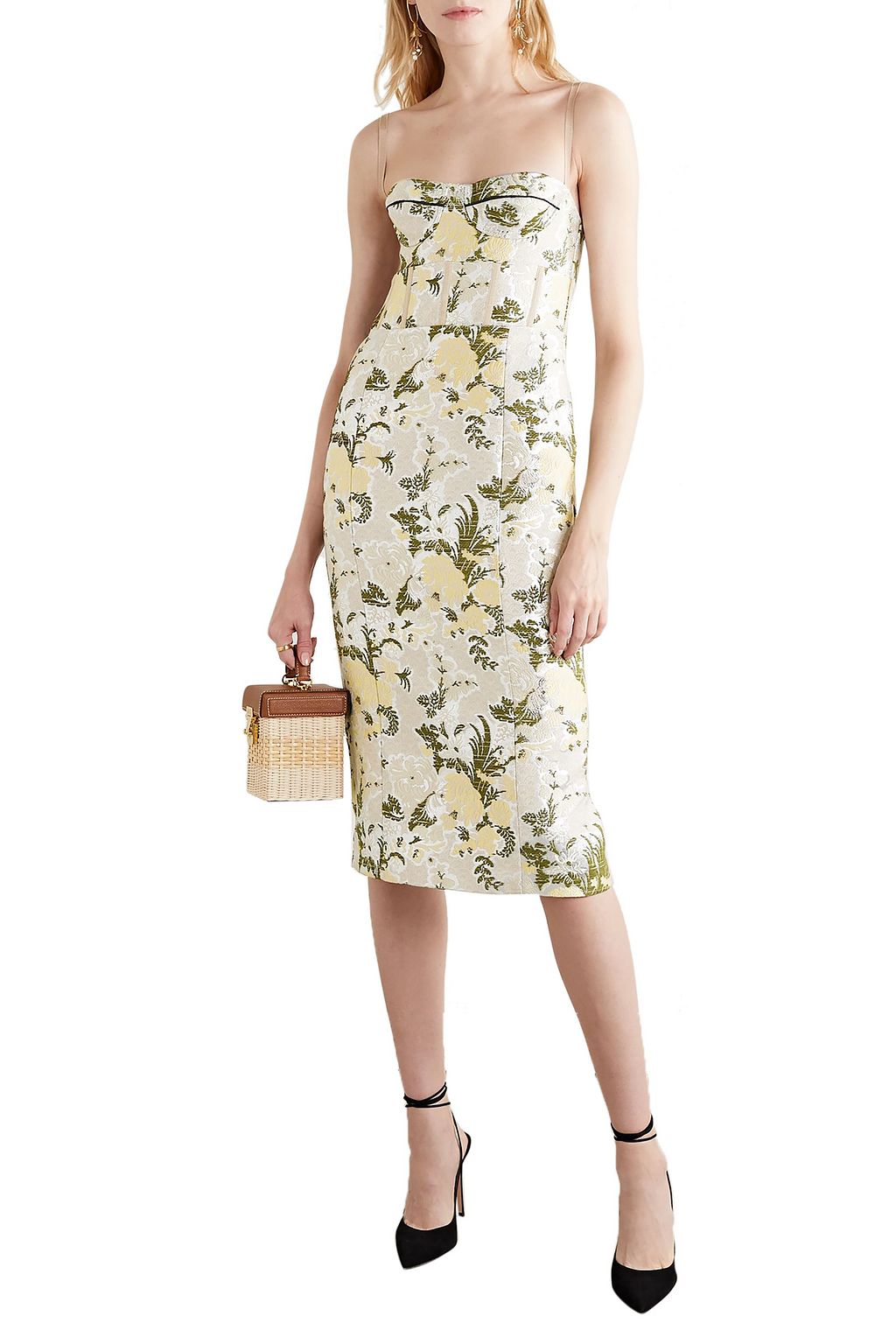 BROCK COLLECTION Metallic brocade dress