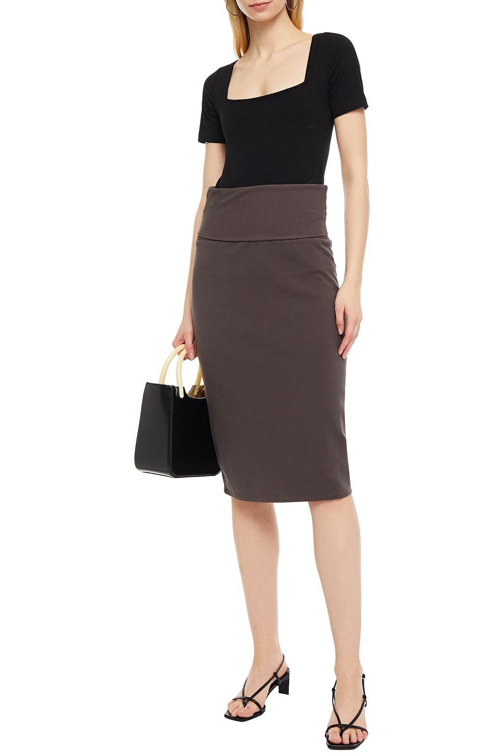 JAMES PERSE Stretch-cotton jersey skirt