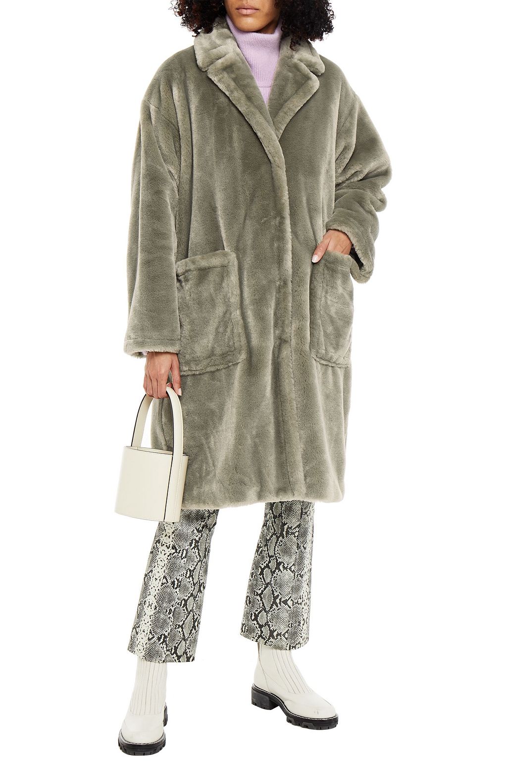 STAND STUDIO Oversized faux fur coat