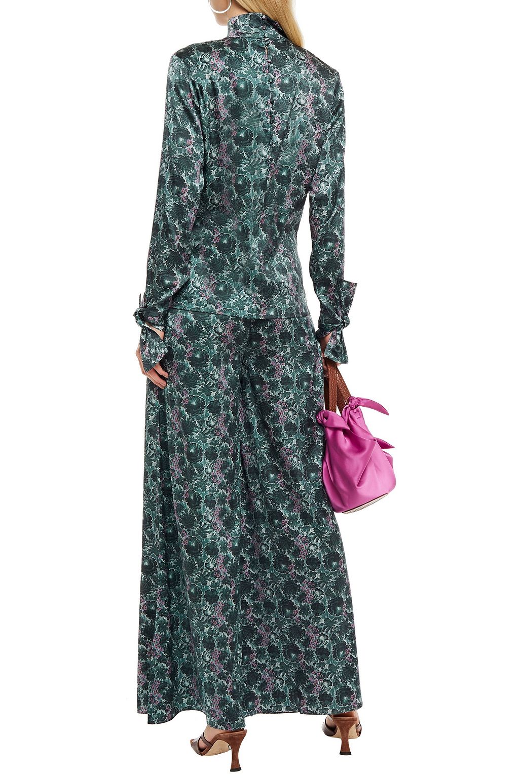 HOFMANN COPENHAGEN Alice printed silk-blend satin top