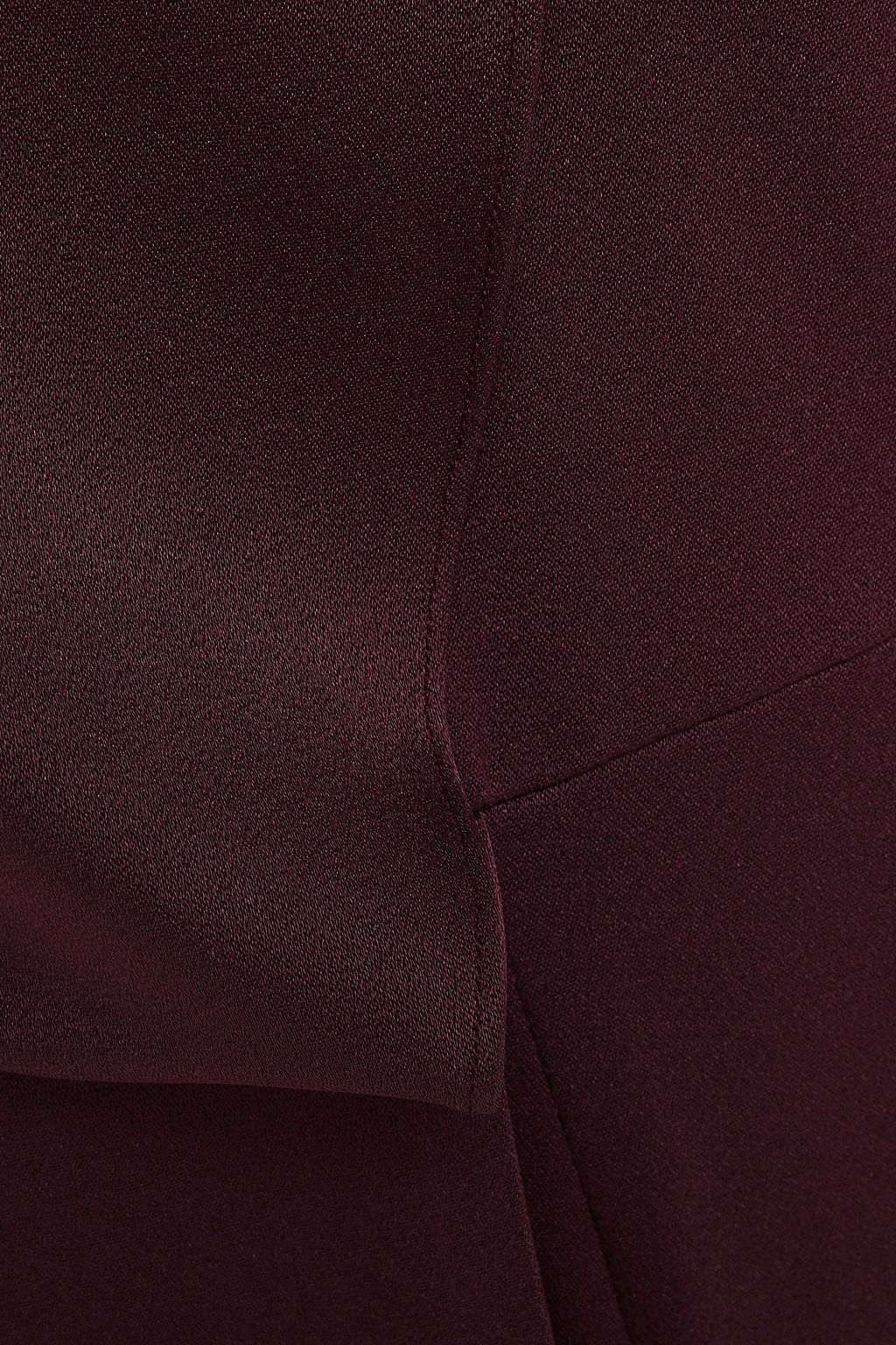 HALSTON Rhodes layered satin-crepe jumpsuit