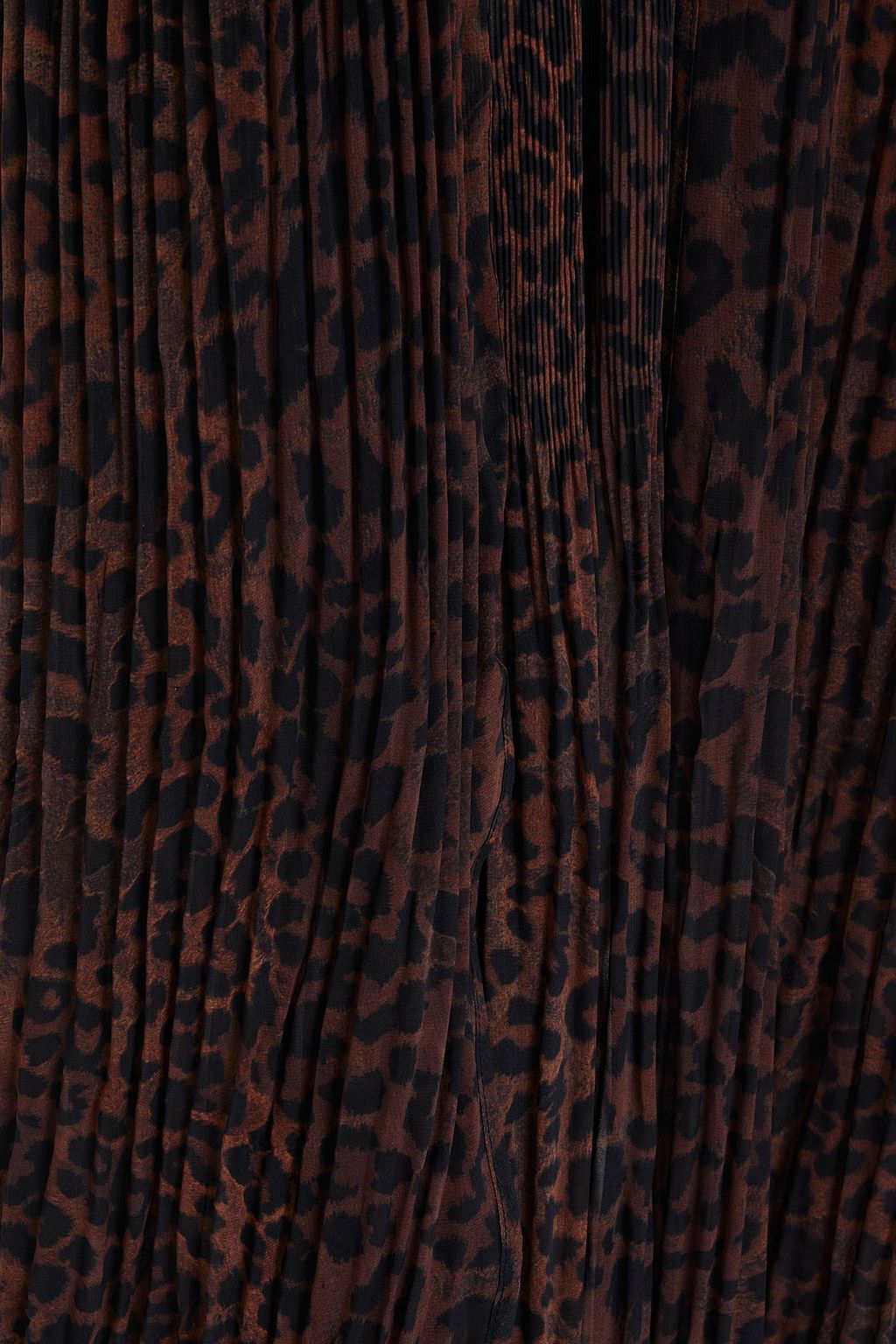 ROTATE BIRGER CHRISTENSEN Sandy leopard-print plissé-chiffon top and wide-leg pants set