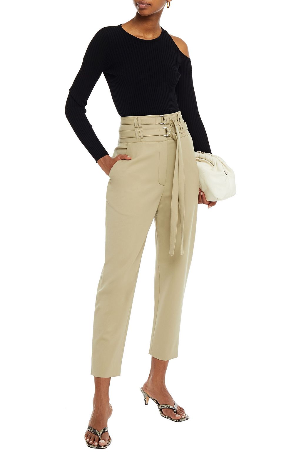 PROENZA SCHOULER Belted wool-blend twill tapered pants