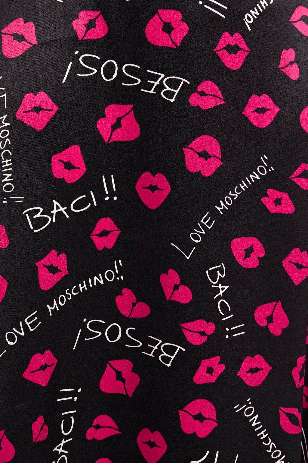LOVE MOSCHINO Printed satin skirt