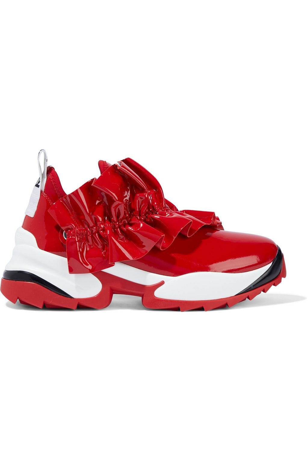 SERGIO ROSSI Extreme Ruffle patent-leather appliqués